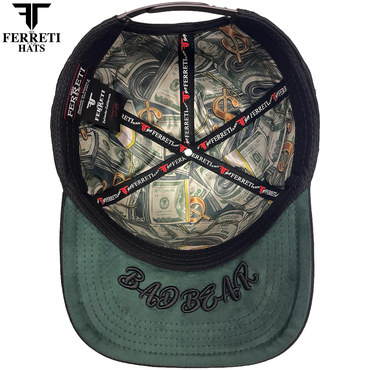 FERRETI HATS PREMIUM FT190 Bad Bear Baseball Cap For Men