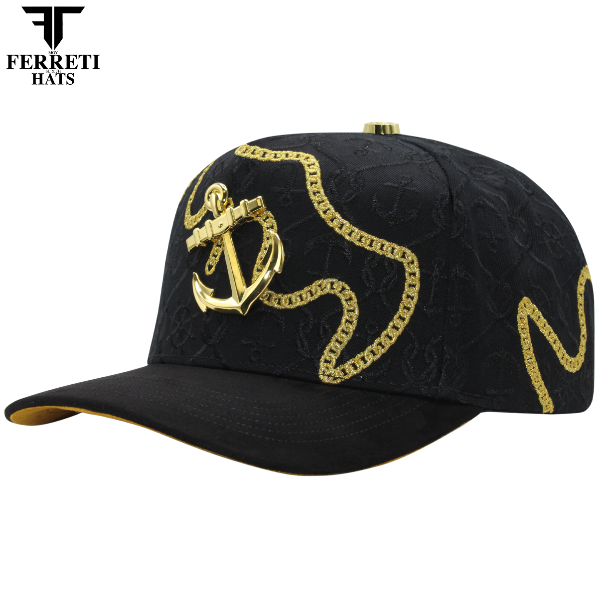FERRETI HATS PREMIUM FT193 El Ancla Baseball Cap For Men