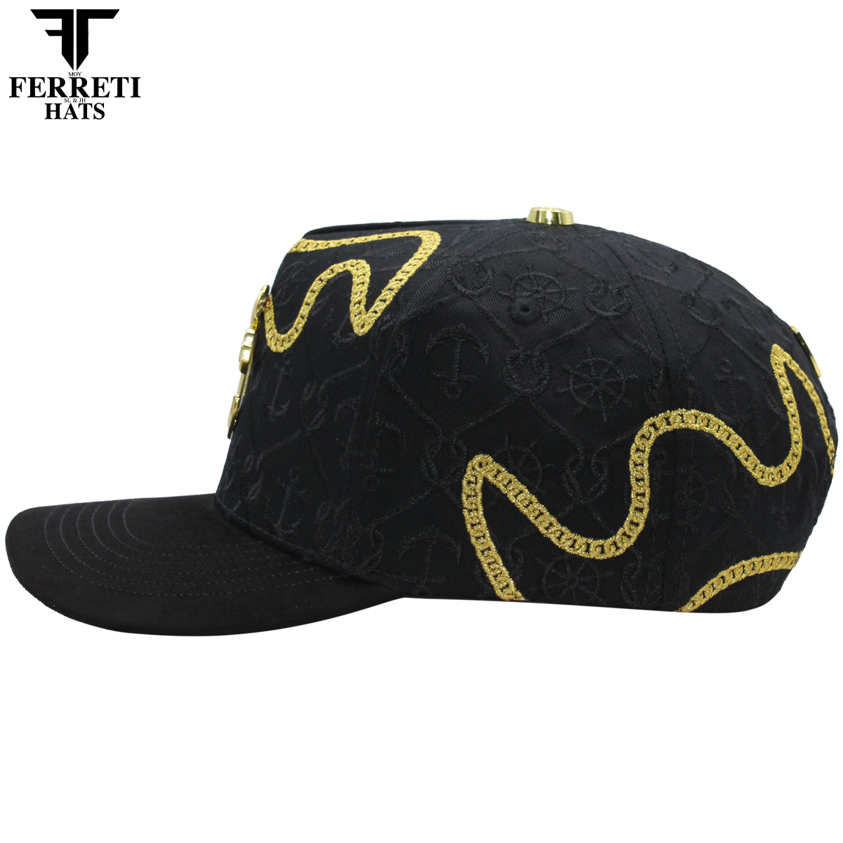 FERRETI HATS PREMIUM FT193 El Ancla Baseball Cap For Men