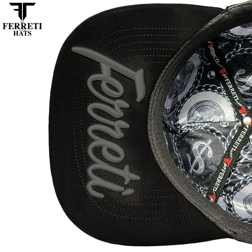 FERRETI HATS PREMIUM FT195 Money Addicted Baseball Cap For Men