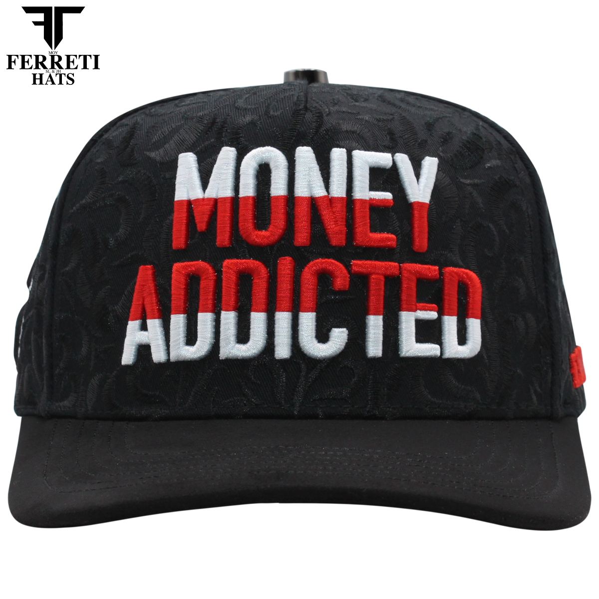 FERRETI HATS PREMIUM FT195 Money Addicted Baseball Cap For Men