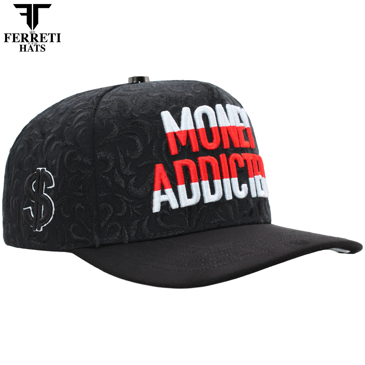 FERRETI HATS PREMIUM FT195 Money Addicted Baseball Cap For Men