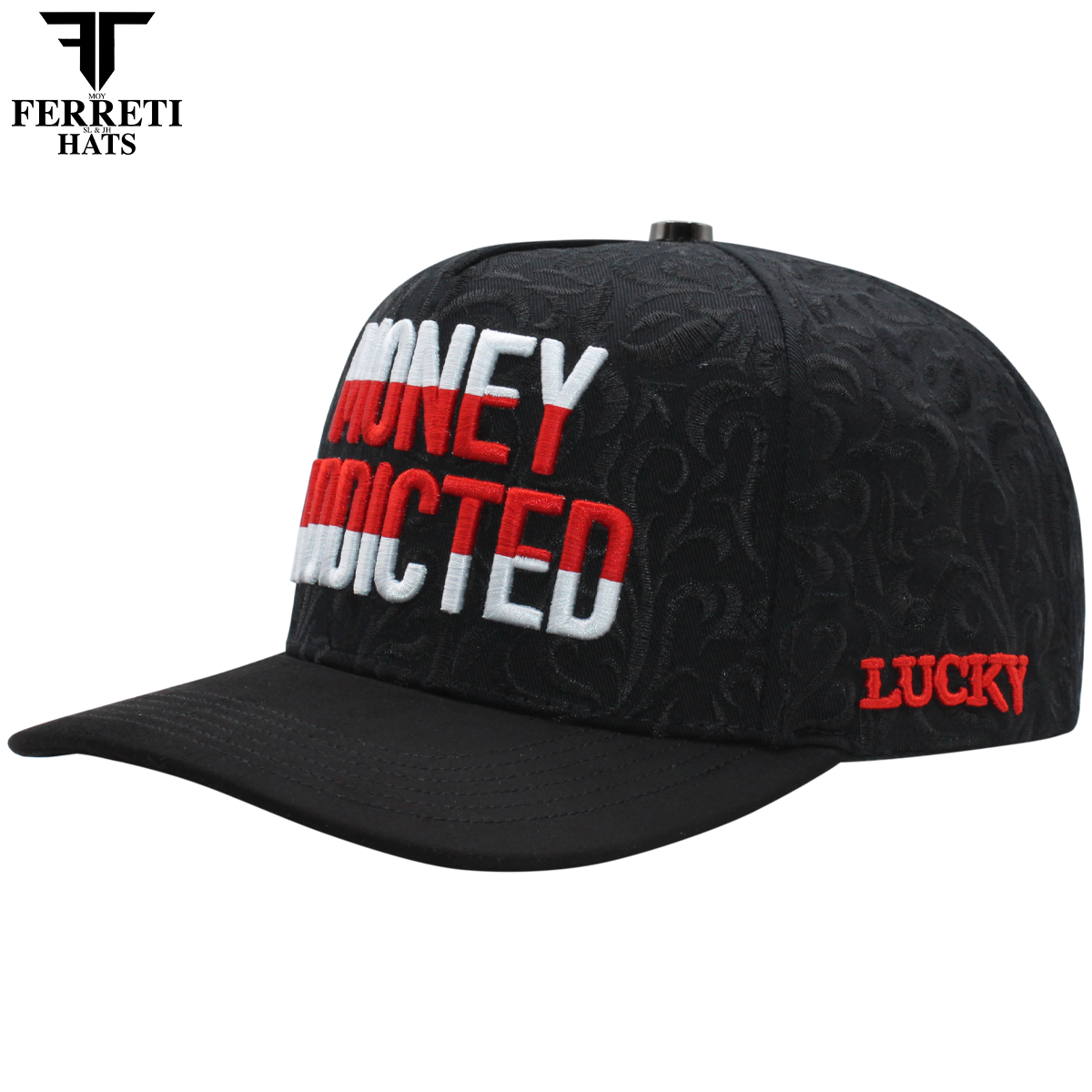 FERRETI HATS PREMIUM FT195 Money Addicted Baseball Cap For Men
