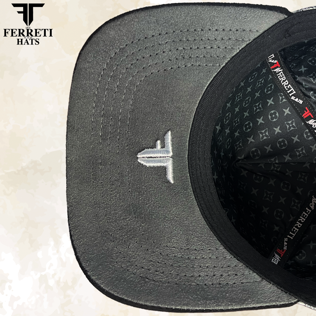 FERRETI HATS PREMIUM FT201 Medusa Platinum Baseball Cap For Men