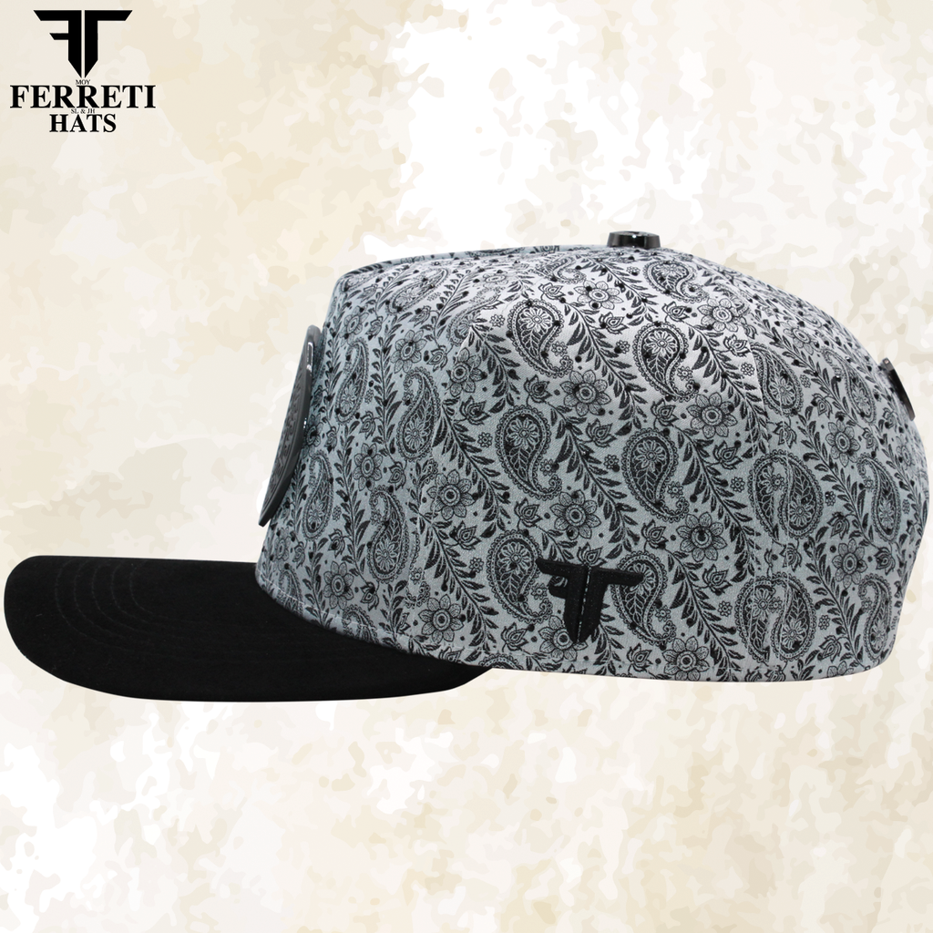 FERRETI HATS PREMIUM FT201 Medusa Platinum Baseball Cap For Men