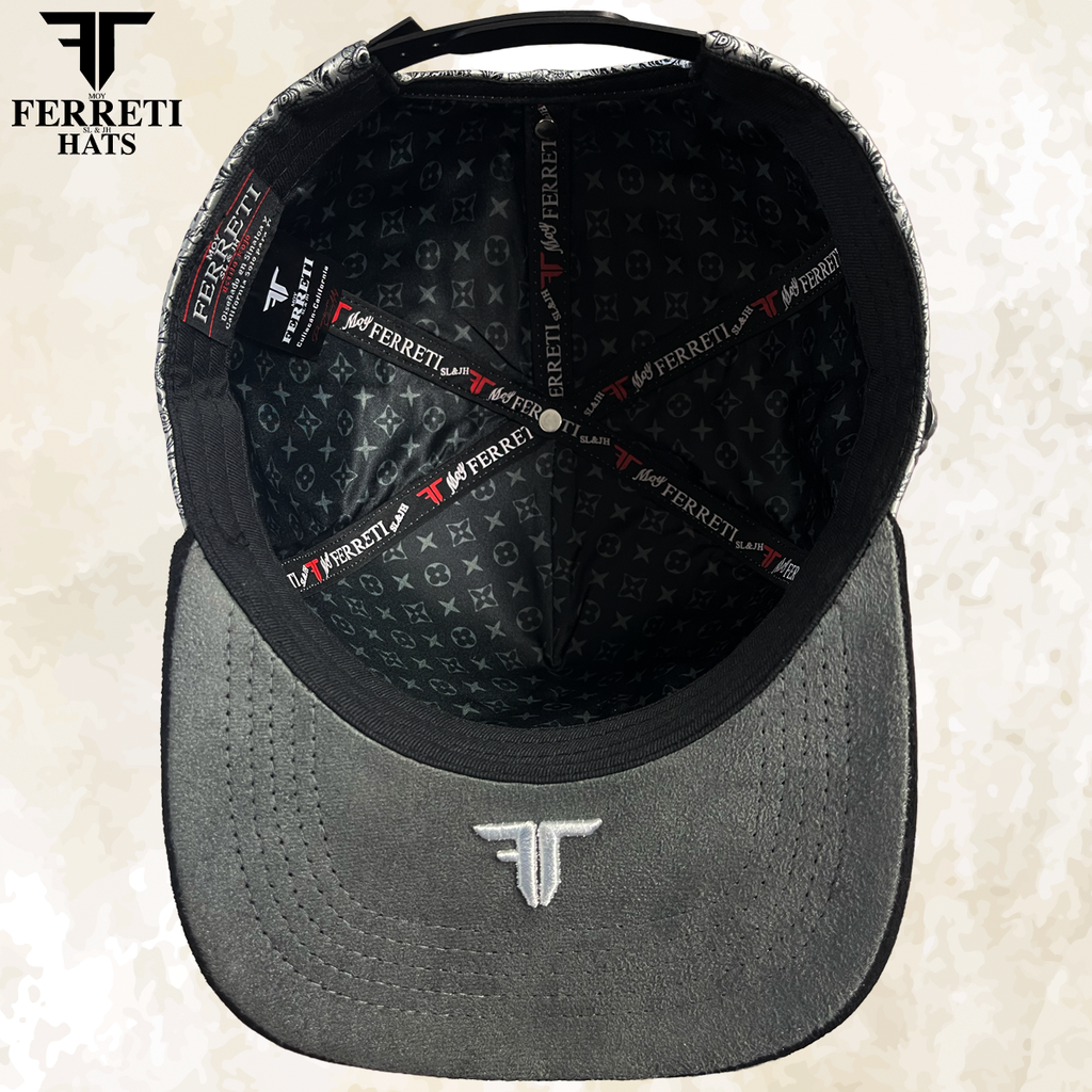 FERRETI HATS PREMIUM FT201 Medusa Platinum Baseball Cap For Men