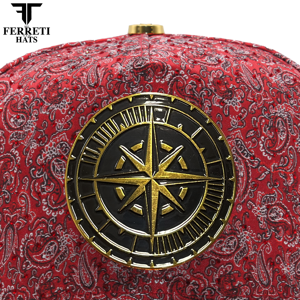 FERRETI HATS PREMIUM FT202 Royal Compass Baseball Cap For Men