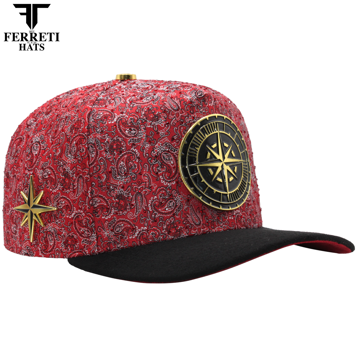 FERRETI HATS PREMIUM FT202 Royal Compass Baseball Cap For Men