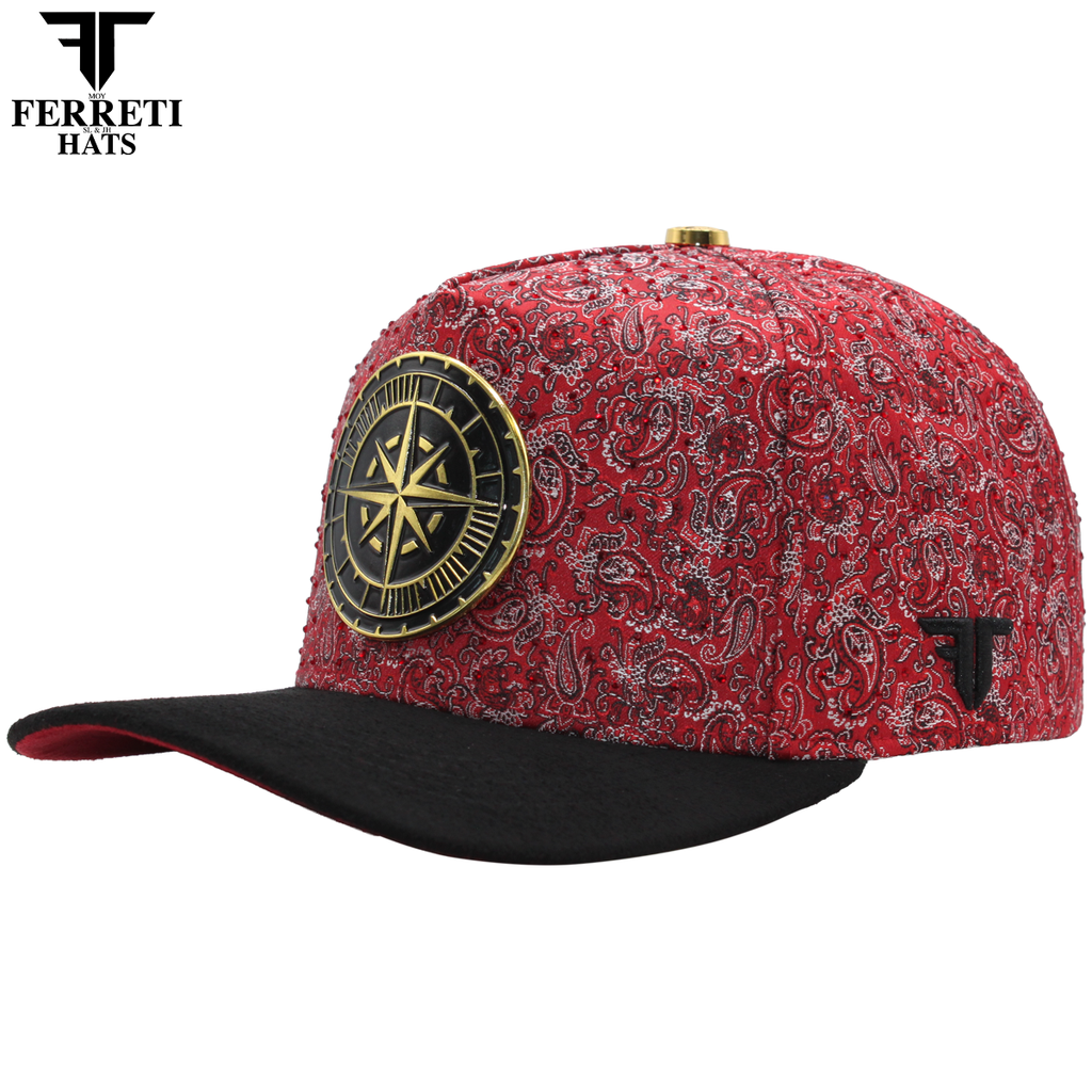 FERRETI HATS PREMIUM FT202 Royal Compass Baseball Cap For Men