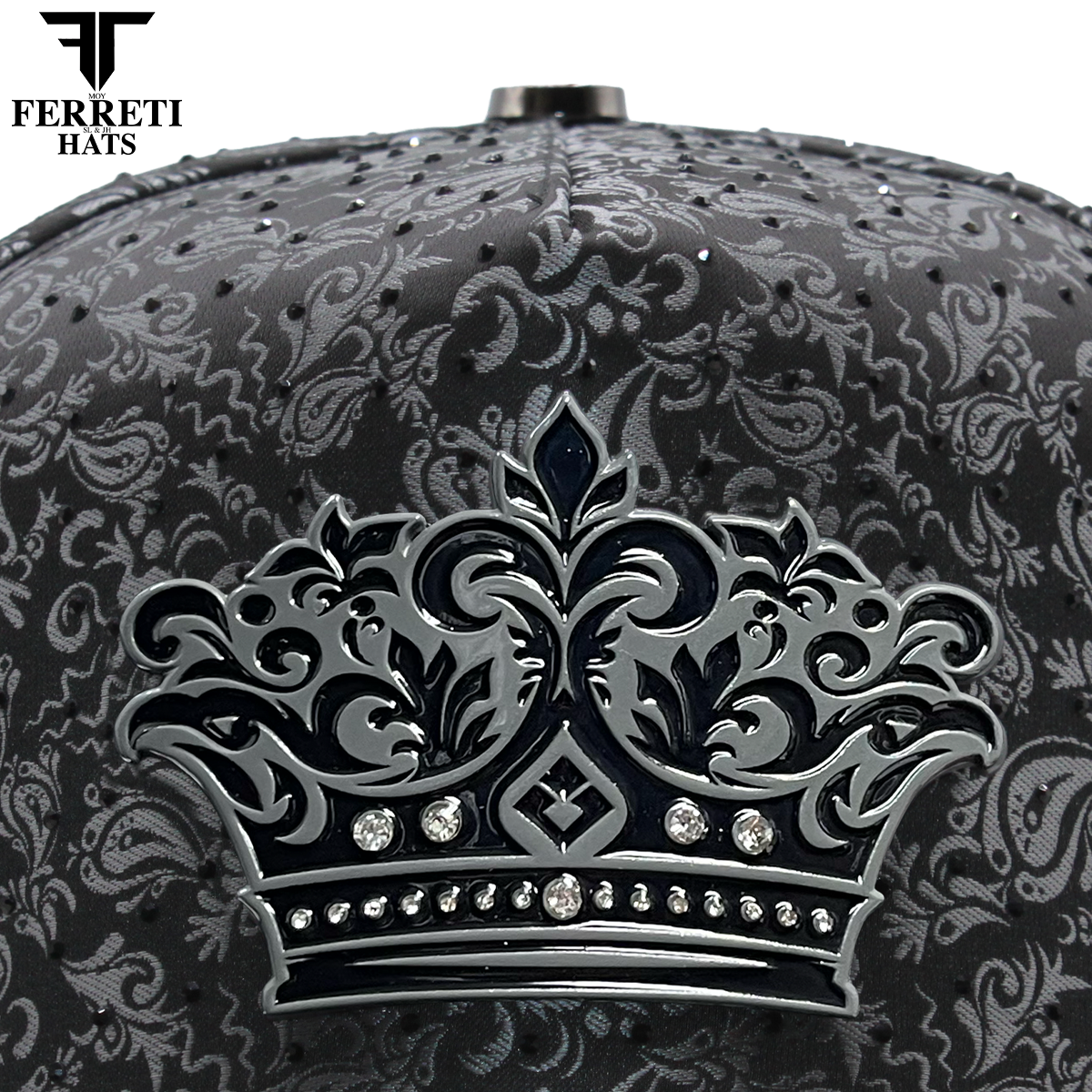 FERRETI HATS PREMIUM FT203 Black Crown Baseball Cap For Men