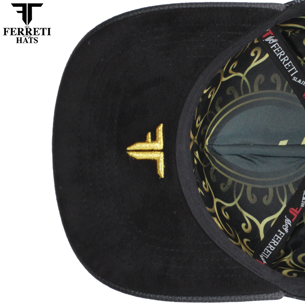 FERRETI HATS PREMIUM FT203 Black Crown Baseball Cap For Men
