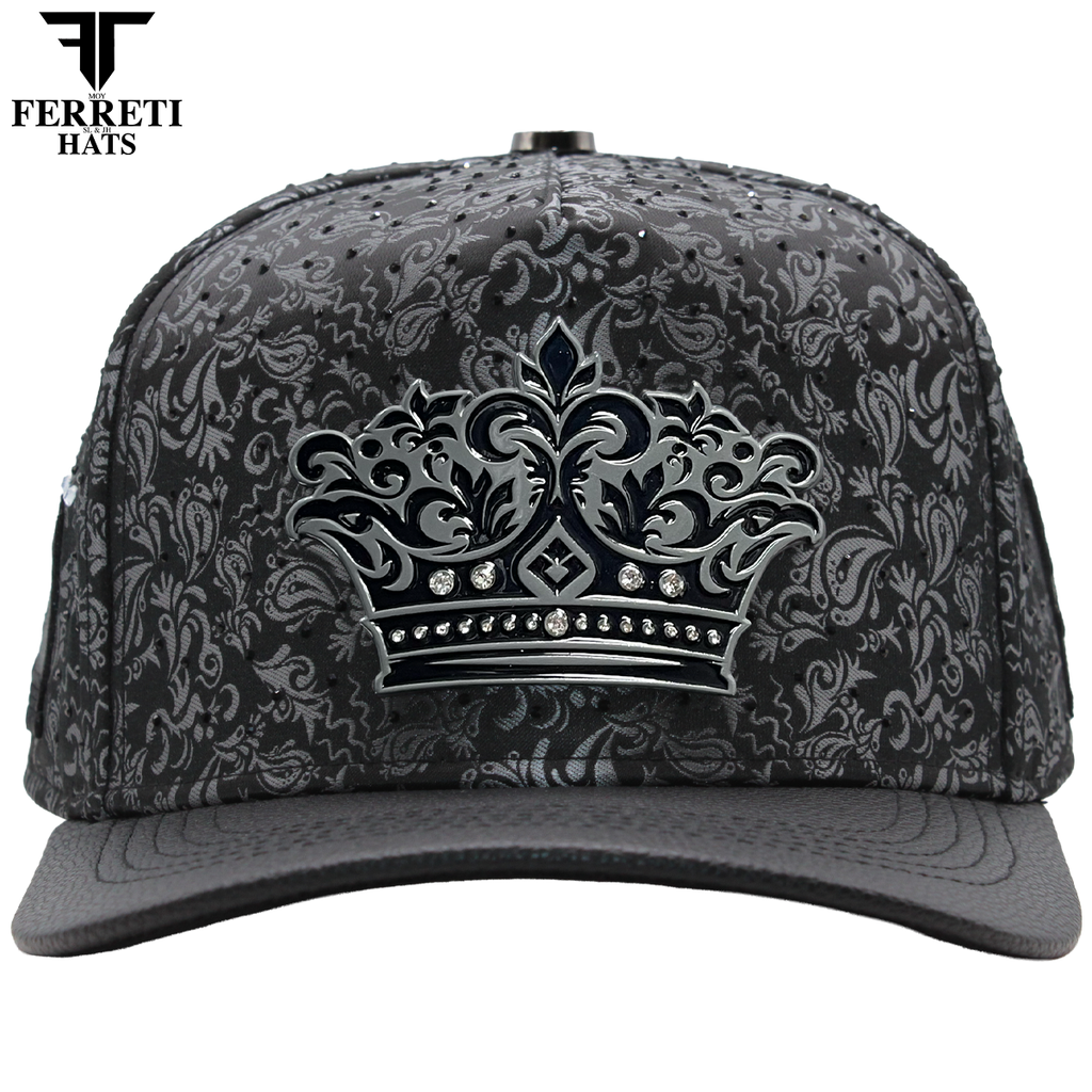 FERRETI HATS PREMIUM FT203 Black Crown Baseball Cap For Men