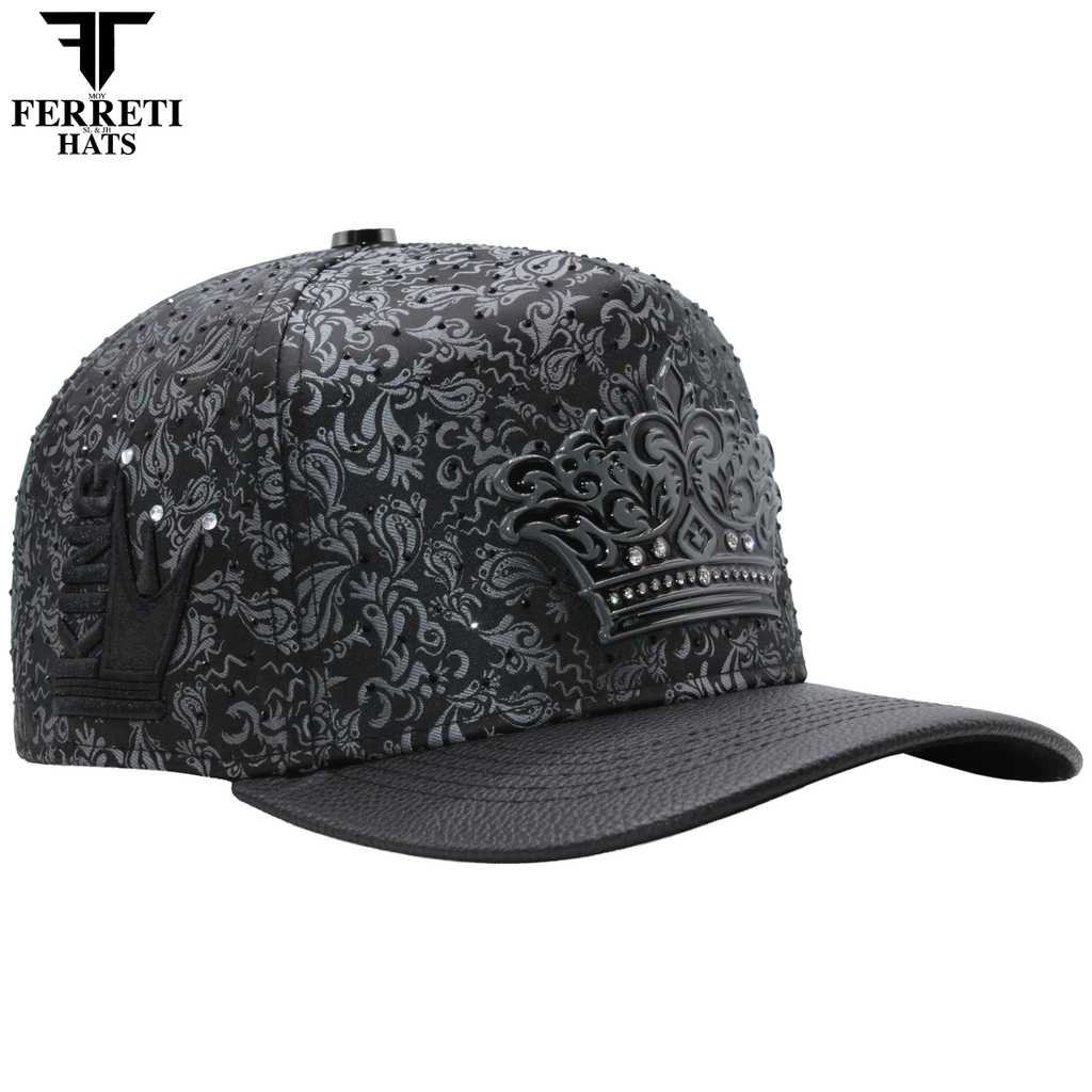 FERRETI HATS PREMIUM FT203 Black Crown Baseball Cap For Men
