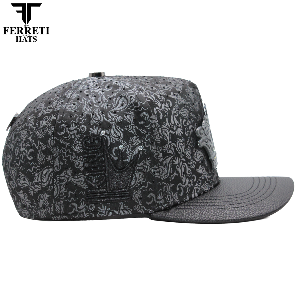 FERRETI HATS PREMIUM FT203 Black Crown Baseball Cap For Men