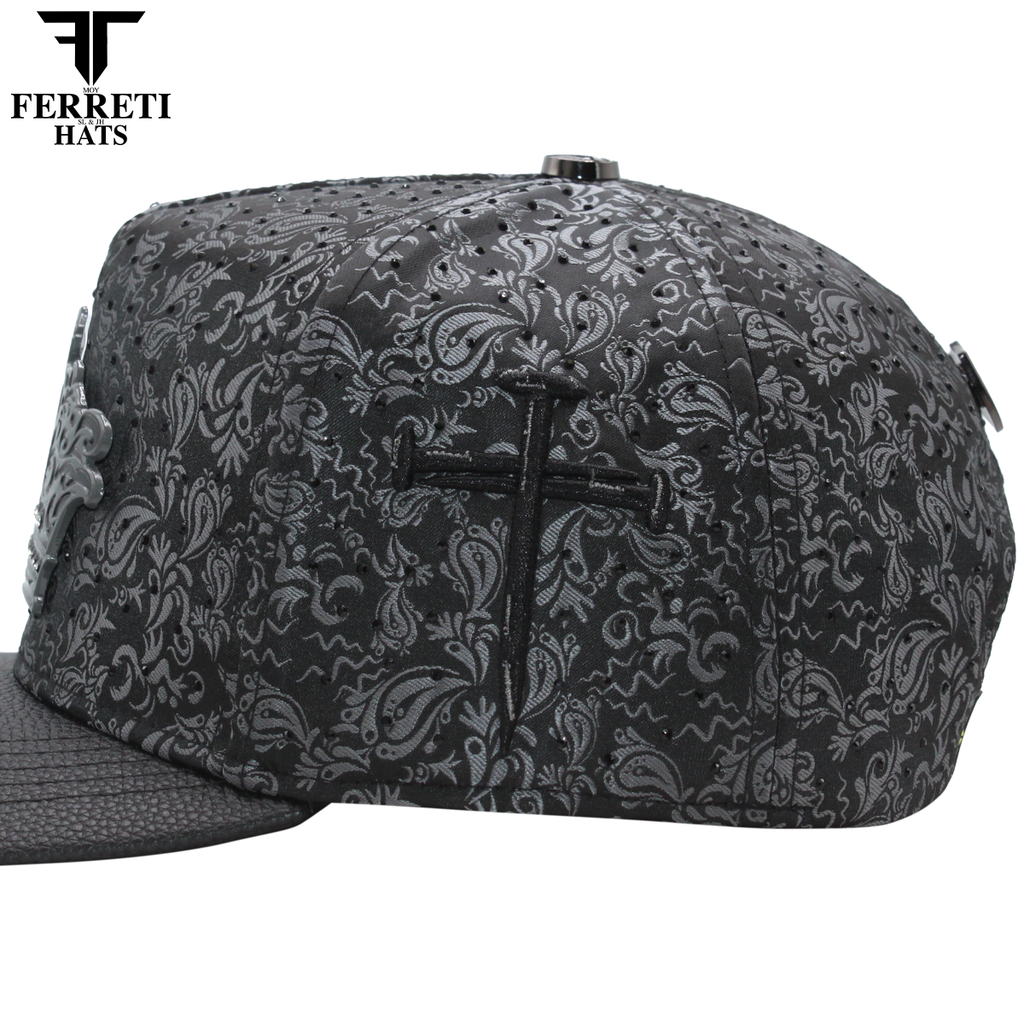 FERRETI HATS PREMIUM FT203 Black Crown Baseball Cap For Men