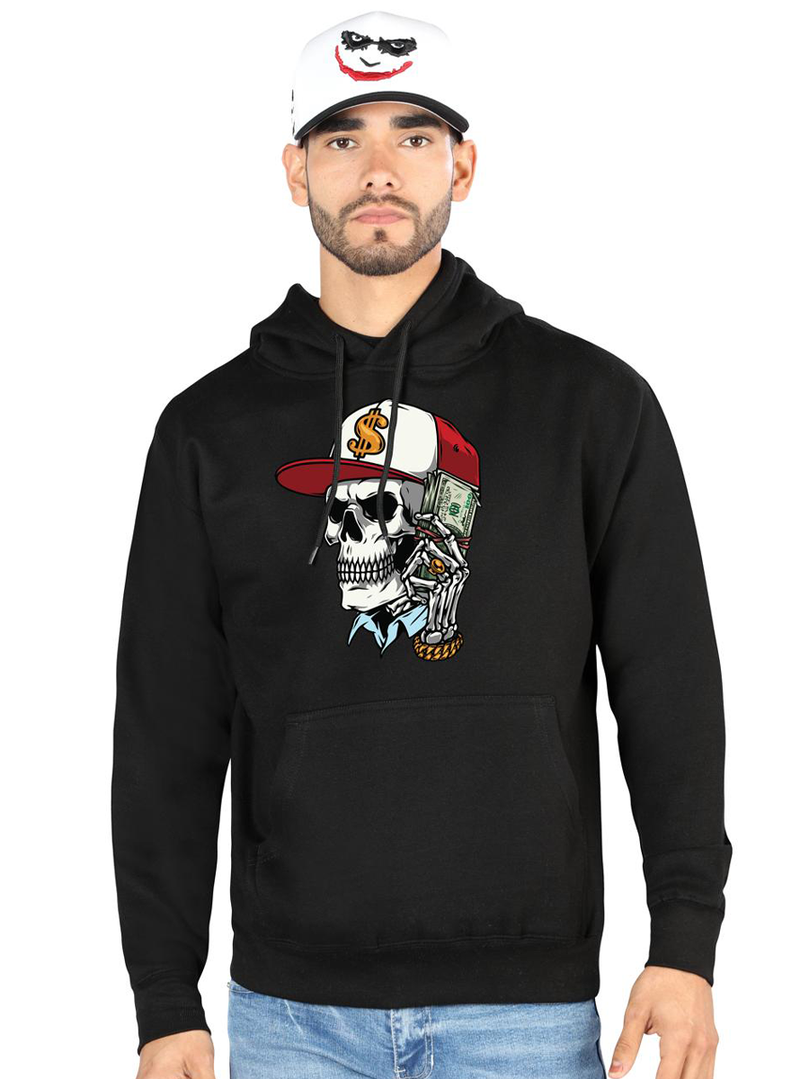 FERRETI HATS Cotton Hoodie Calavera with Iconic Skull Design