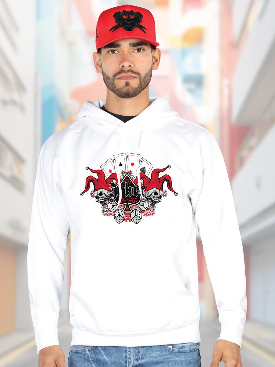 FERRETI HATS Cotton Hoodie Joker with Iconic Joker Design