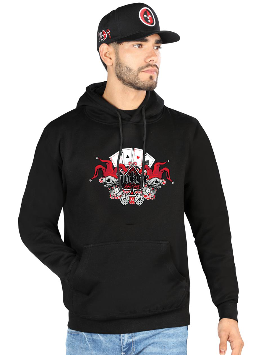 FERRETI HATS Cotton Hoodie Joker with Iconic Joker Design