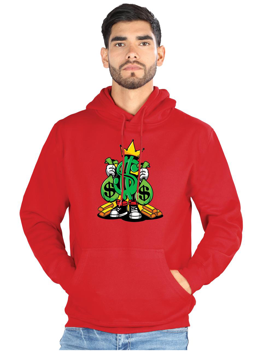 FERRETI HATS Cotton Hoodie Rey Dinero with Iconic Money Design