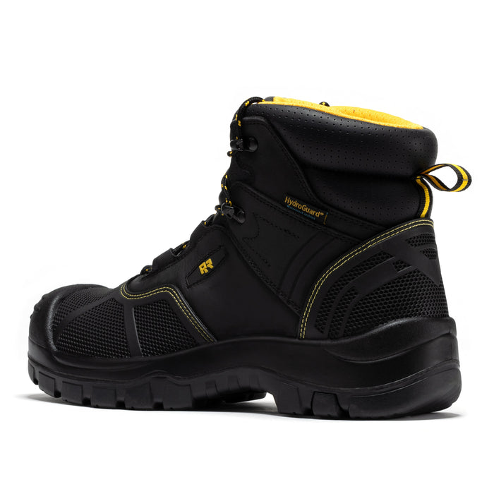 ROCKROOSTER Woodland Black Waterproof Composite Toe Boots AK663 - vista lateral