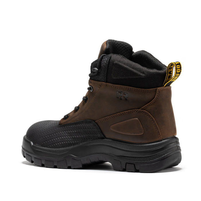 ROCKROOSTER Marfa Brown Waterproof Composite Toe Boots CP210 - vista lateral