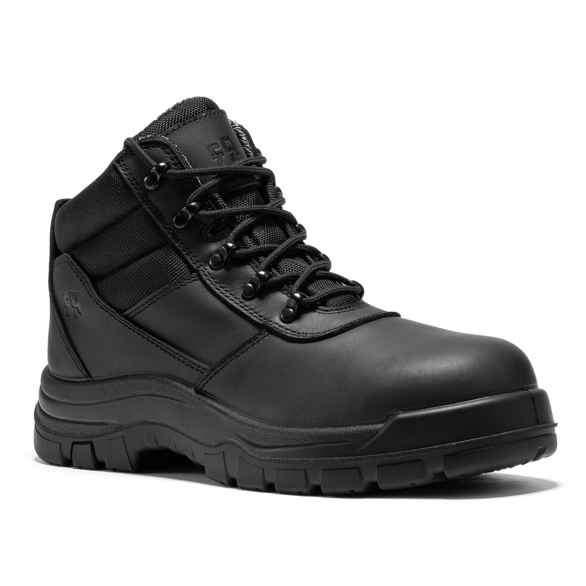 Men's Black 6 Inch Zip-Sided Composite Toe Leather Work Boots CP213BK