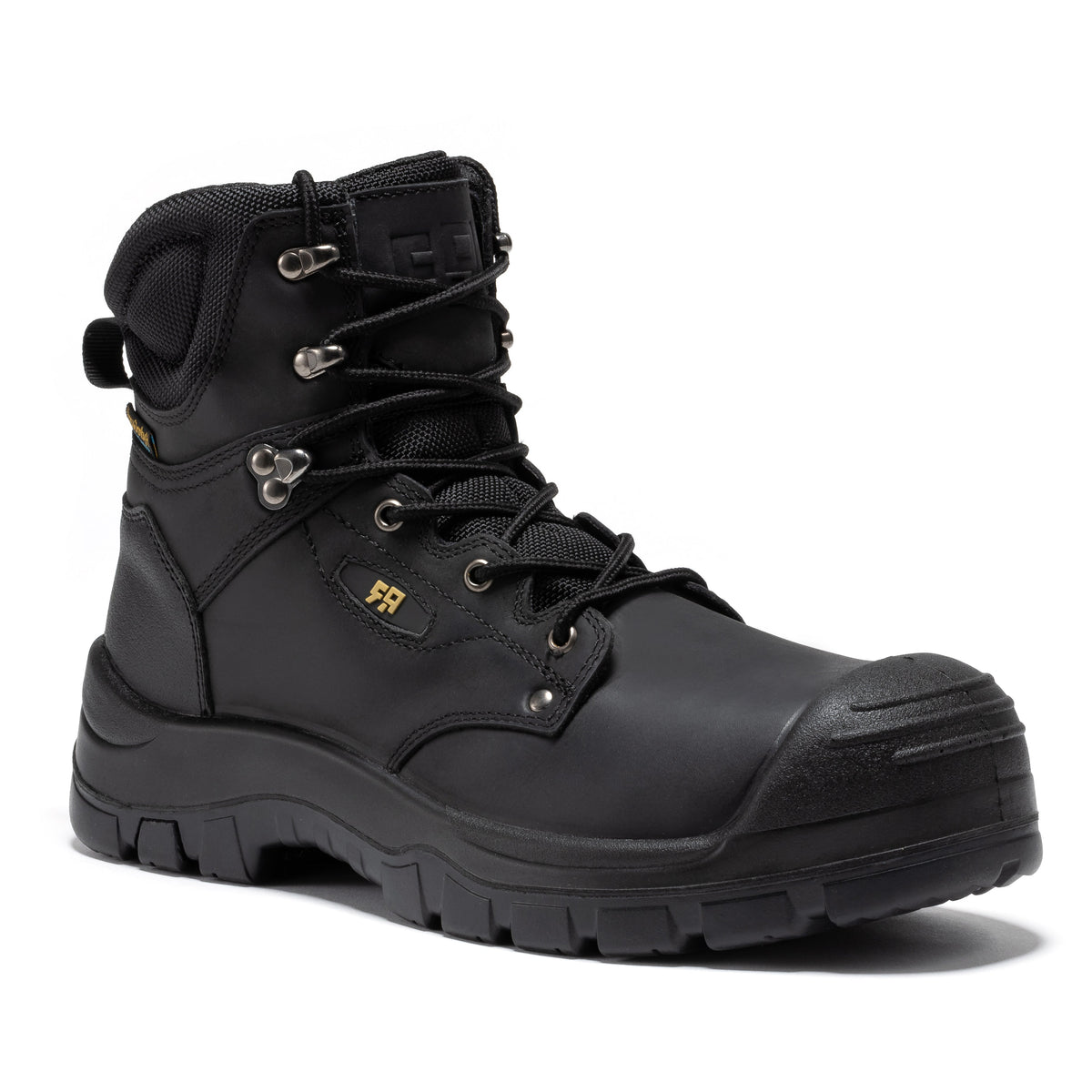 Men's Black 6 Inch Waterproof Composite Toe Leather Work Boots AK662