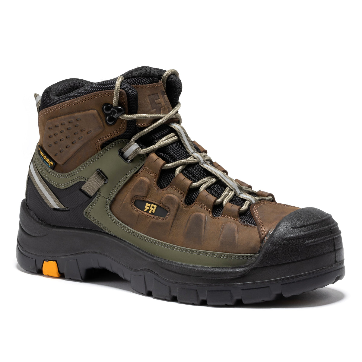 Men's Brown 6 Inch Composite Toe Waterproof Leather Work Boots AK661