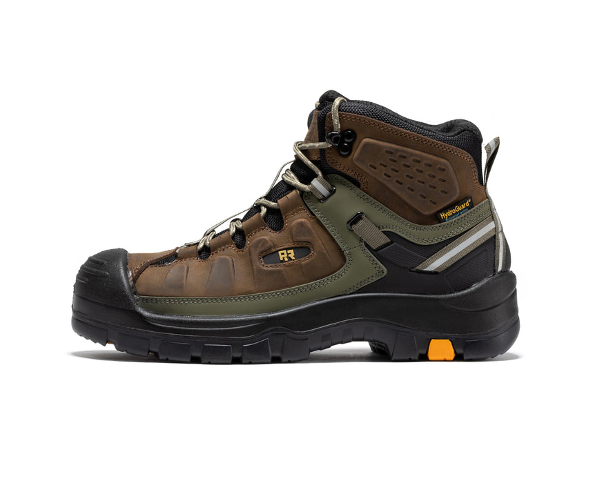 ROCKROOSTER Woodland Brown Composite Toe Waterproof Boots AK661 - detalle suela