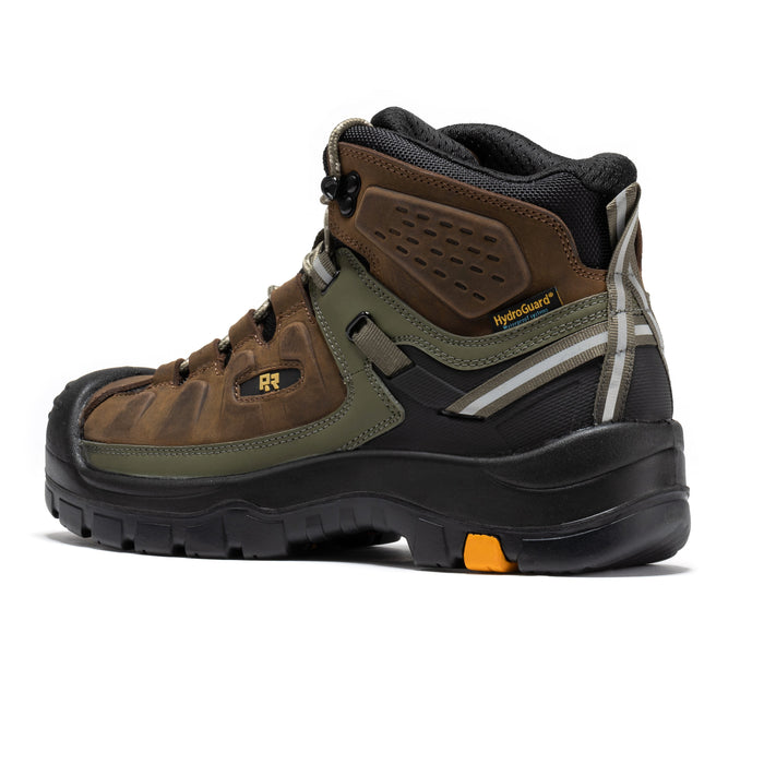 ROCKROOSTER Woodland Brown Composite Toe Waterproof Boots AK661 - vista lateral