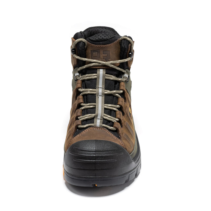 ROCKROOSTER Woodland Brown Composite Toe Waterproof Boots AK661 - vista frontal