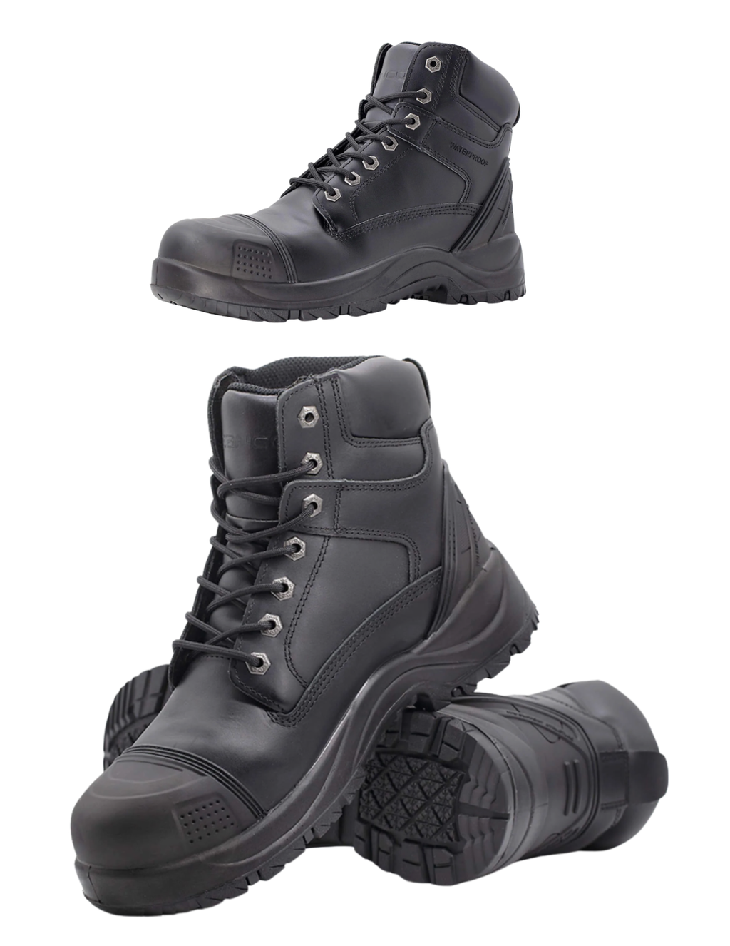BOTAS DE TRABAJO CON PUNTA COMPUESTA DE 6" IMPERMEABLES EN NEGRO
