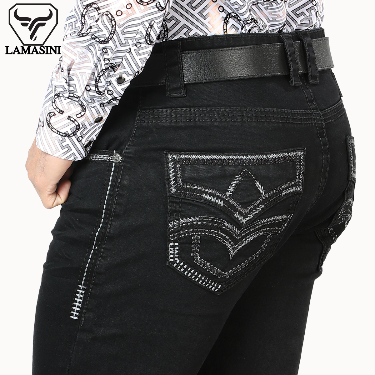LAMASINI LM1867 Jet Black (Heavy Denim)