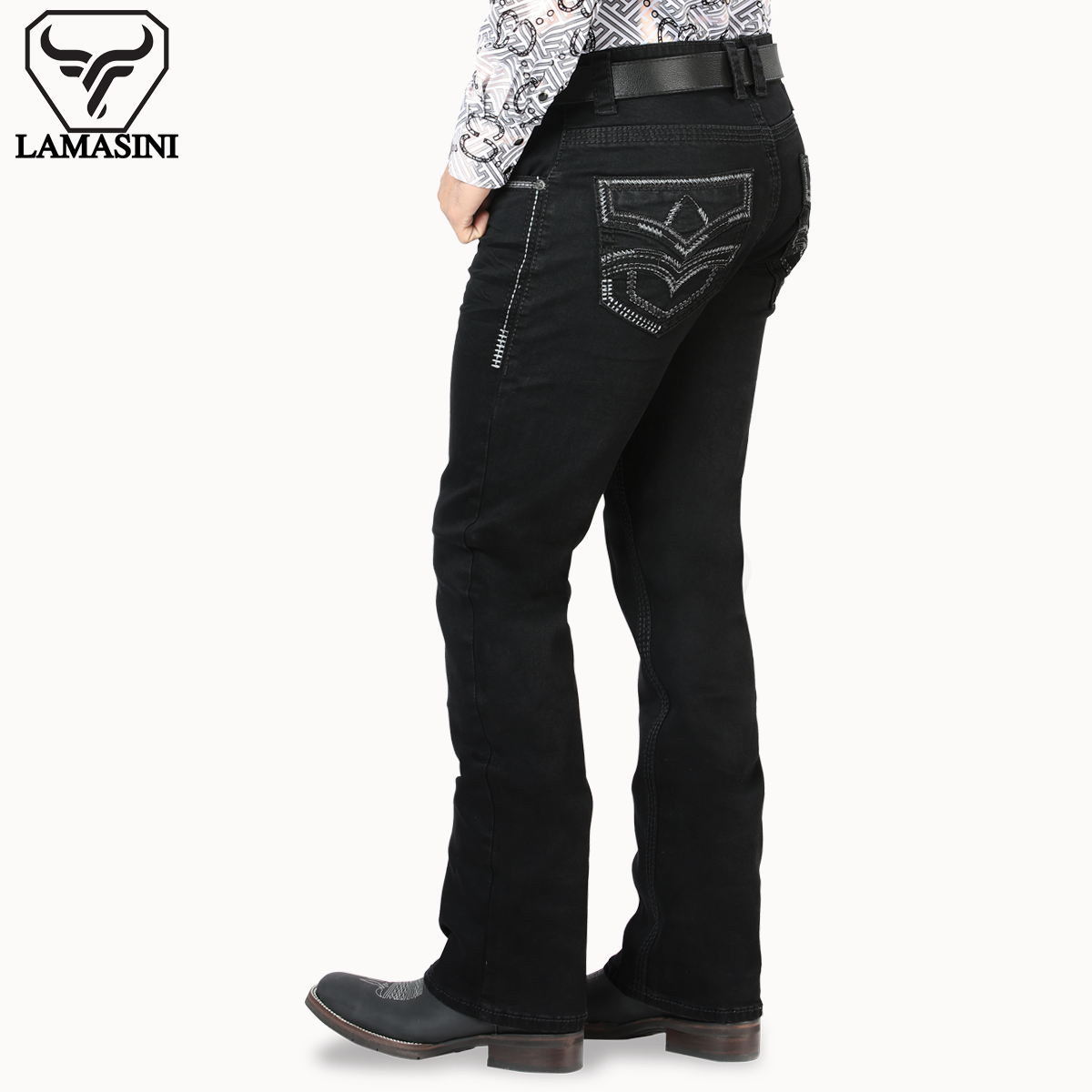 LAMASINI LM1867 Jet Black (Heavy Denim)
