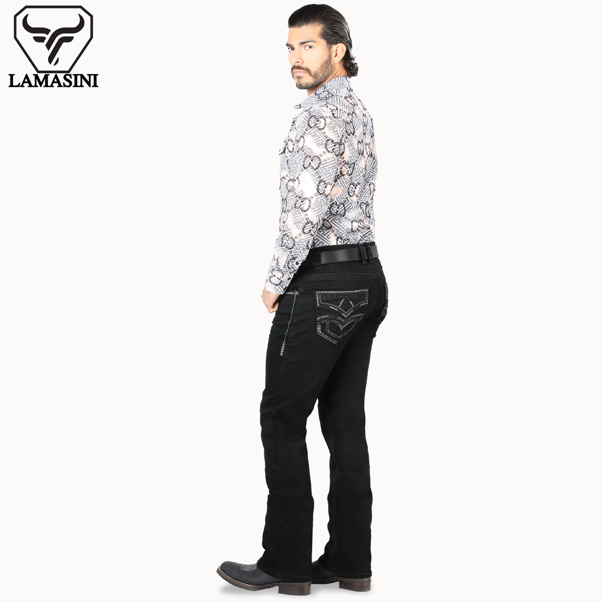 LAMASINI LM1867 Jet Black (Heavy Denim)