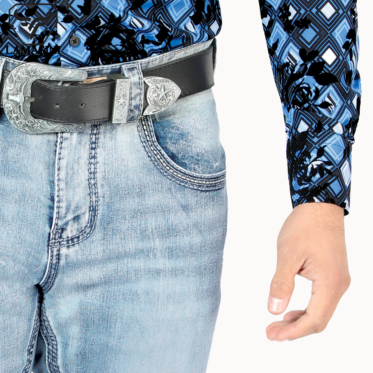 LAMASINI LM1867 Light Blue (Heavy Denim)