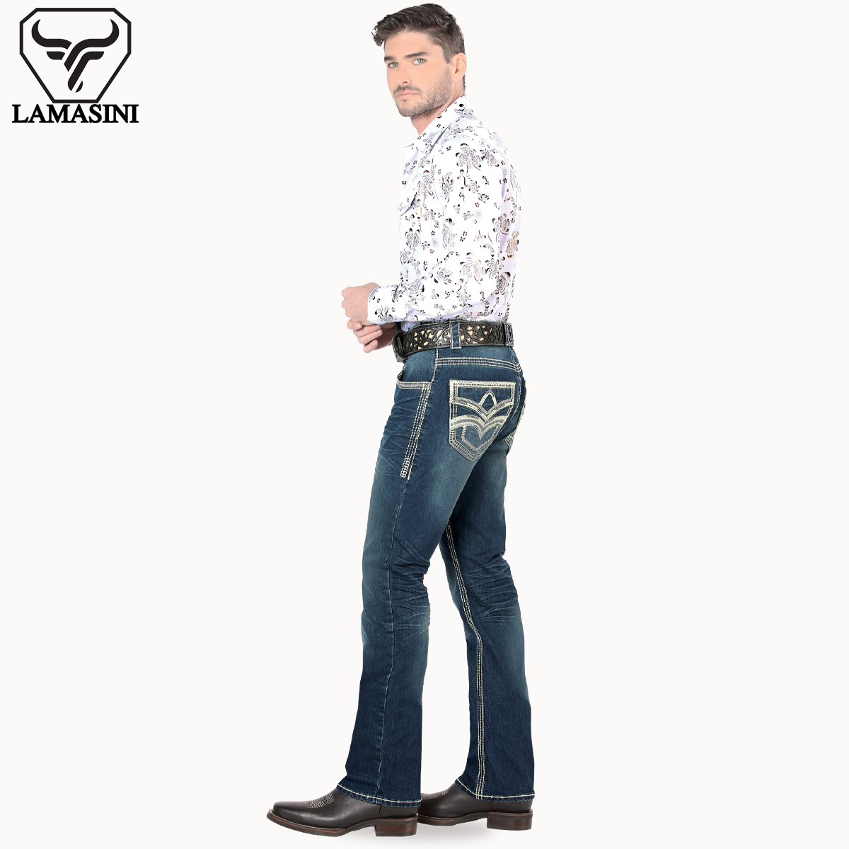 LAMASINI LM1867 Medium Blue (Heavy Denim)