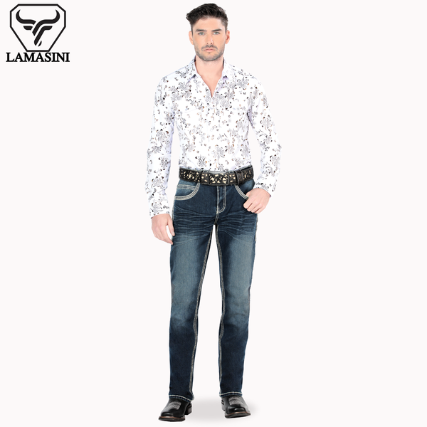 LAMASINI LM1867 Medium Blue (Heavy Denim)