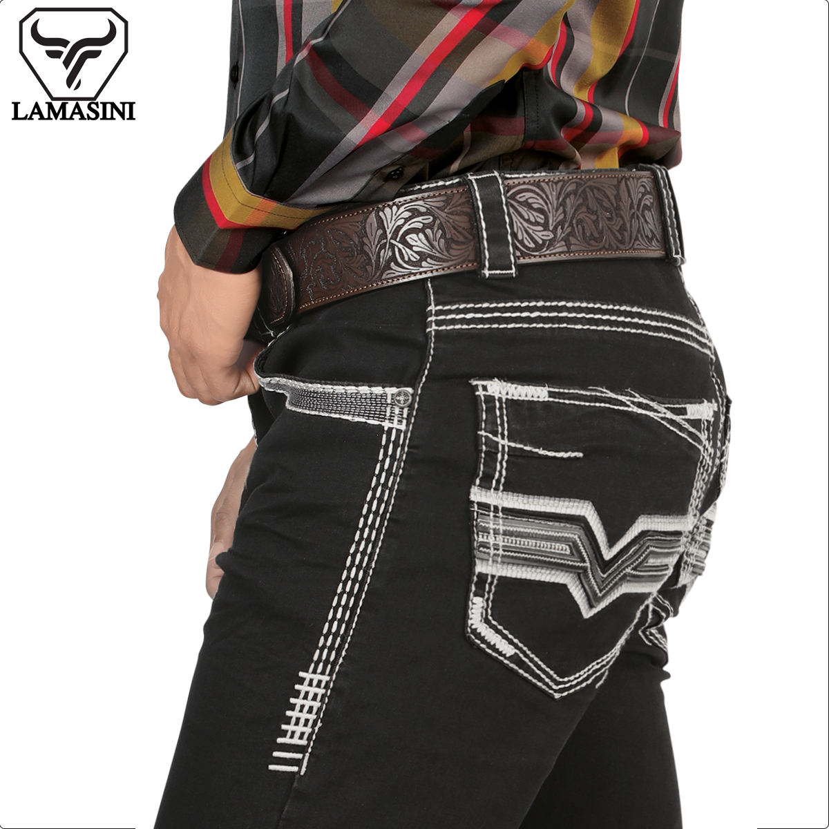 LAMASINI LM1868 Black (Heavy Denim)