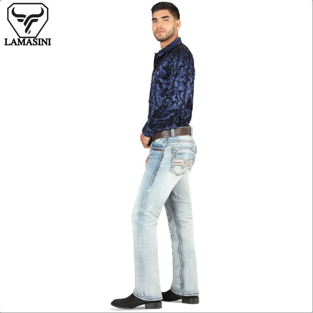 LAMASINI LM1868 Light Blue (Heavy Denim)