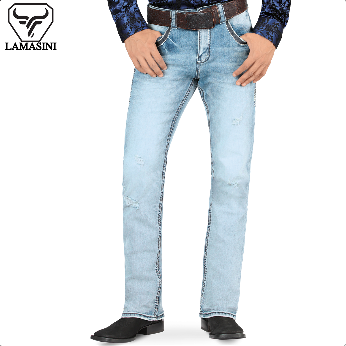 LAMASINI LM1868 Light Blue (Heavy Denim)