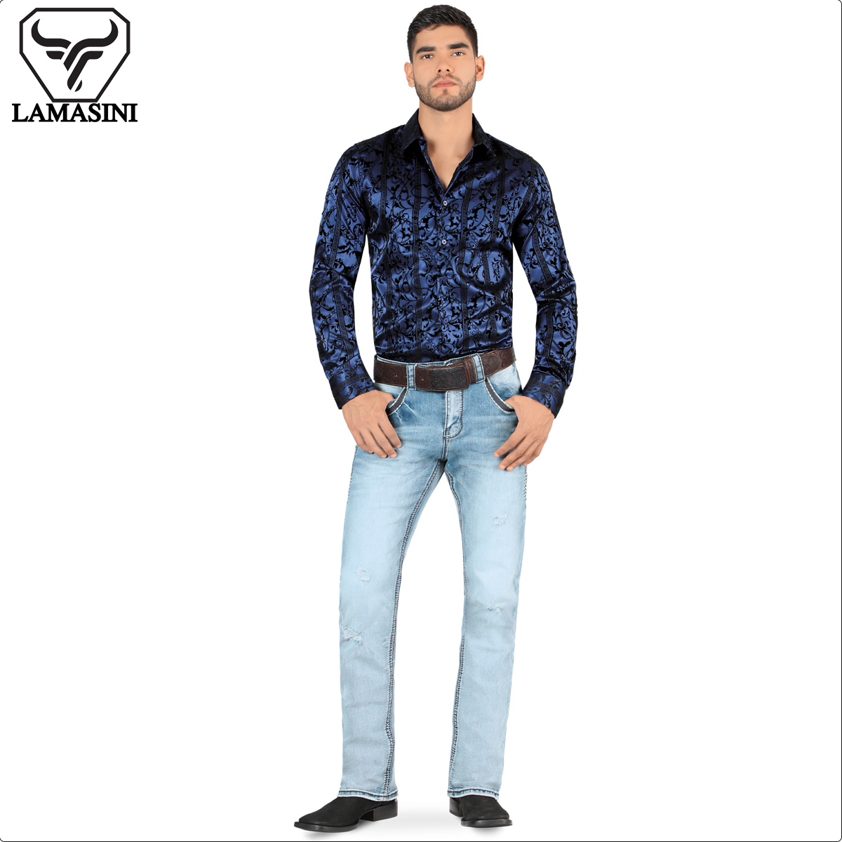 LAMASINI LM1868 Light Blue (Heavy Denim)