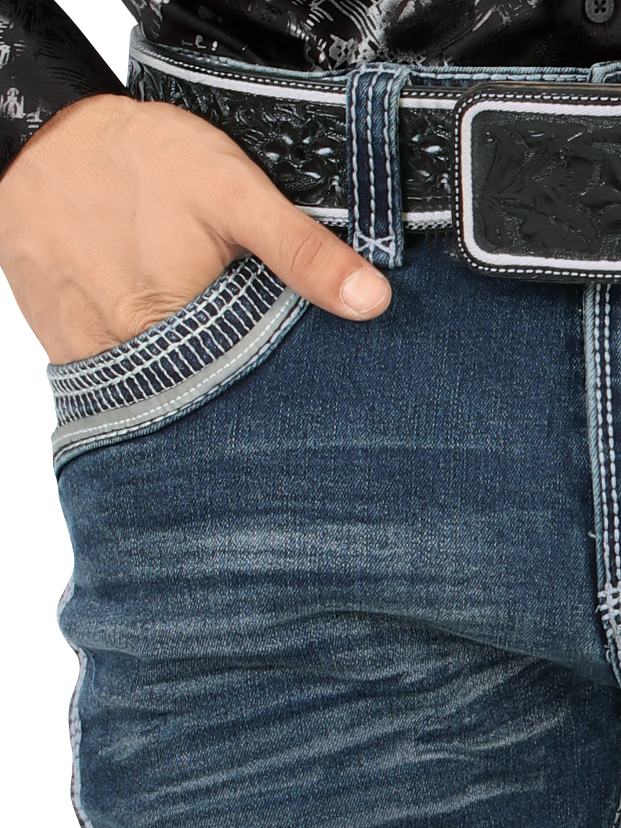 LM26503 Dark Blue Jeans – High-Density Premium Denim and Straight Cut
