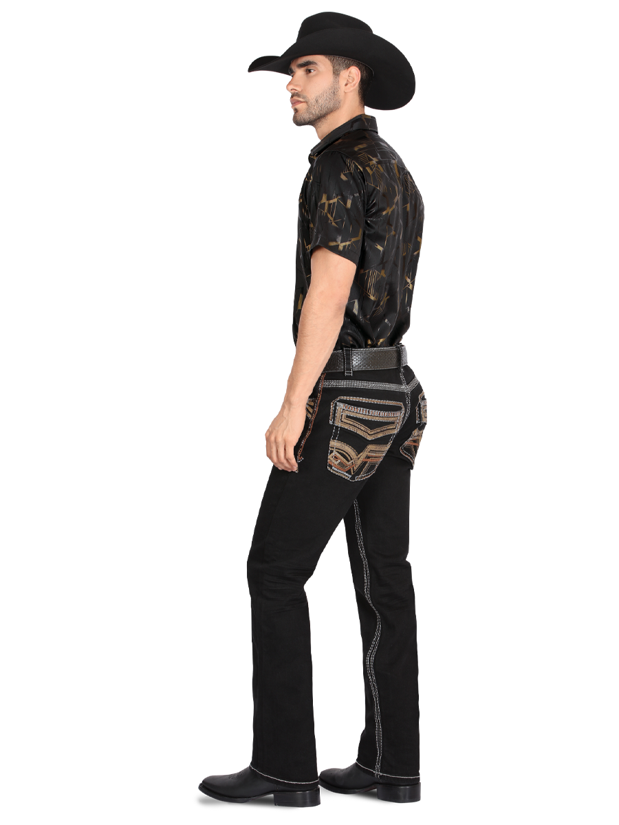 MONTERO 39502 Black Men's Denim Jeans (Heavy Denim)