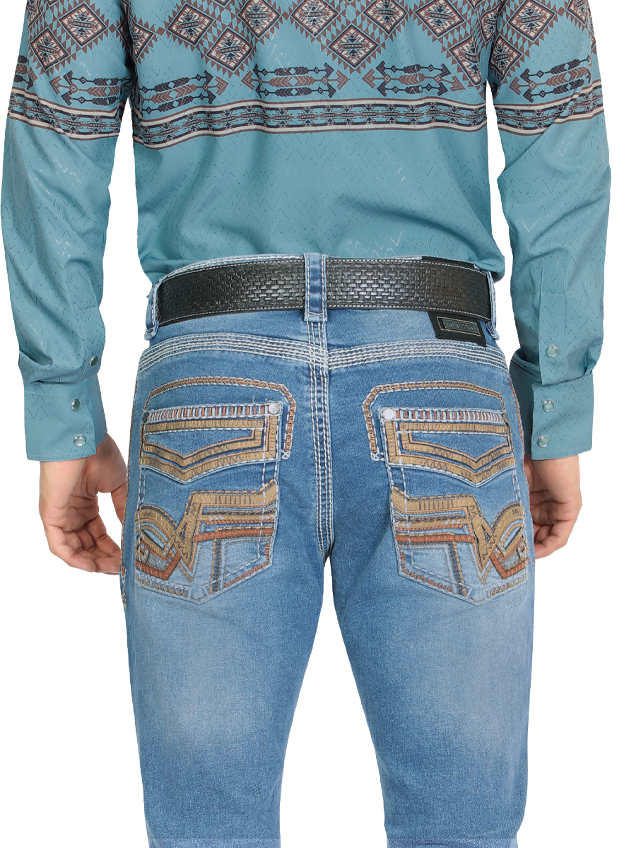 MONTERO 39502 Blue Men's Denim Jeans (Heavy Denim)