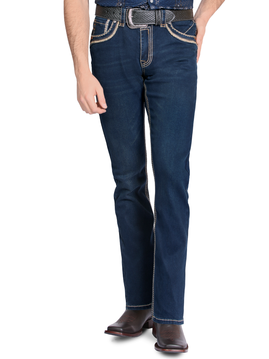 MONTERO 39504 Navy Men's Denim Jeans (Heavy Denim)