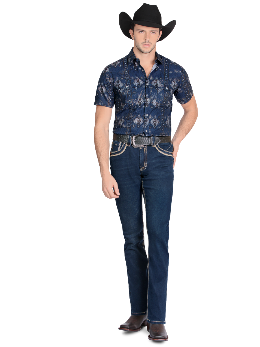 MONTERO 39504 Navy Men's Denim Jeans (Heavy Denim)