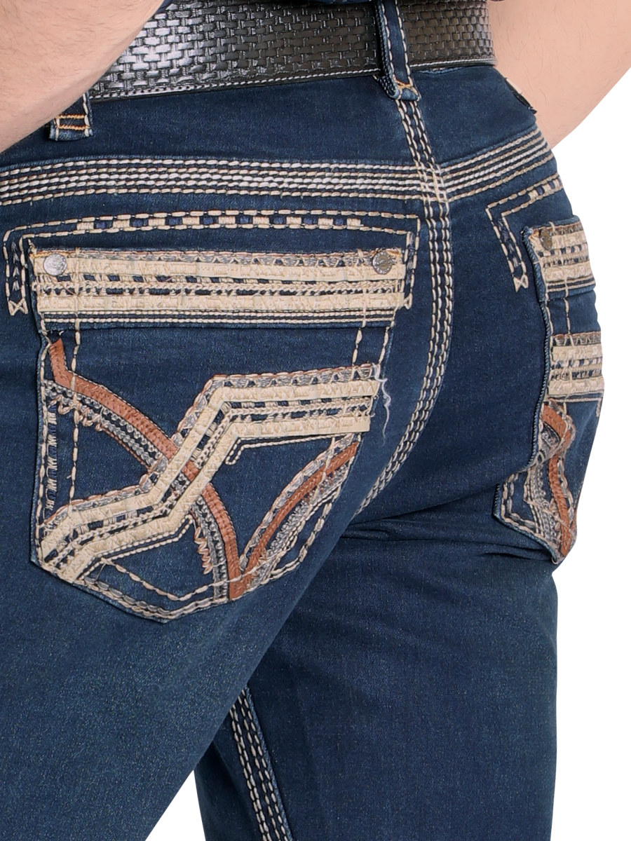MONTERO 39504 Navy Men's Denim Jeans (Heavy Denim)