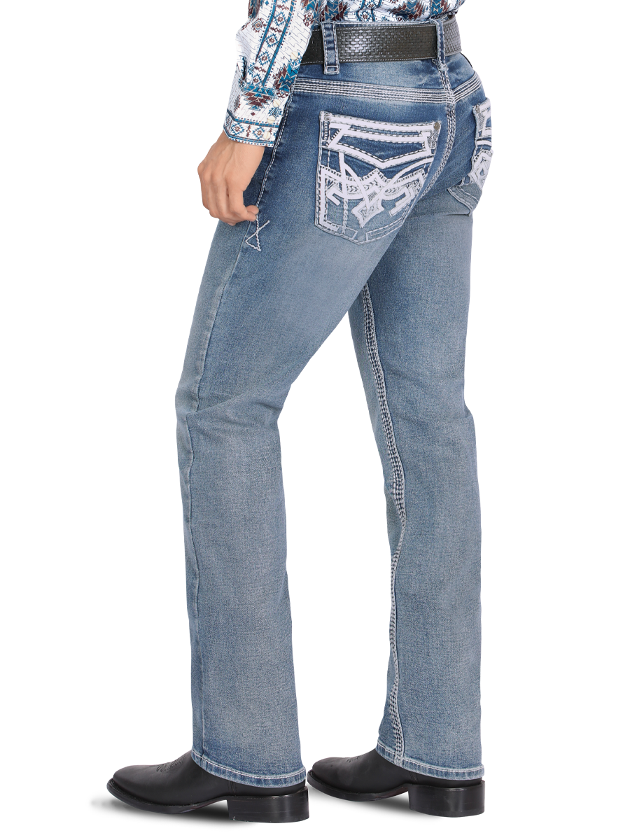 MONTERO 39500 Medium Blue Men's Denim Jeans (Heavy Denim)
