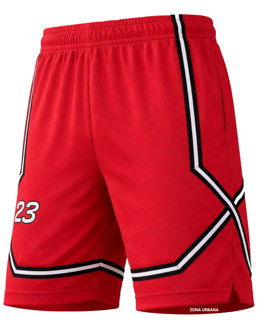 Men's Moisture Wicking Shorts red - pantaloneta - short